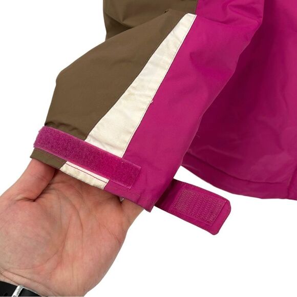 Columbia Waterproof Full Zip Insulated Lined Ski Jacket Pink Brown White Medium - Picture 8 of 16